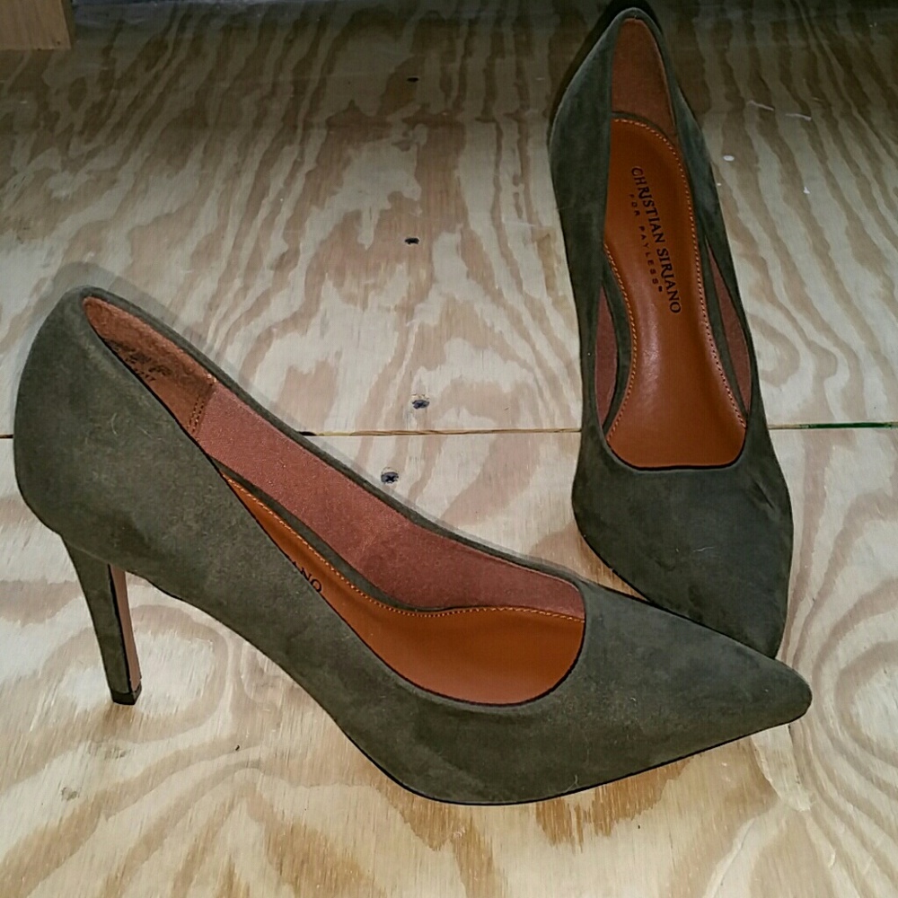 Suede Green Stilettos